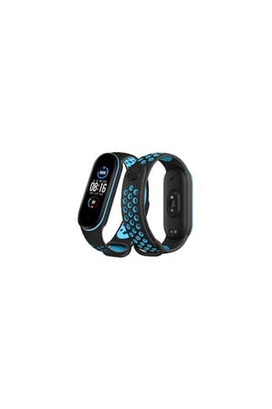 Mi Band 6 Spor Delikli Kordon - Siyah-mi