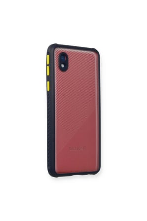 Galaxy A01 Core Kılıf Miami Şeffaf Silikon - Lacivert