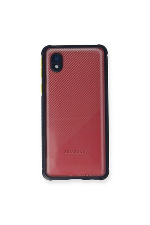Galaxy A01 Core Kılıf Miami Şeffaf Silikon - Lacivert