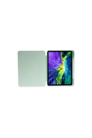 İpad Air 4 10.9 Kılıf Kalemlikli Mars Tablet Kılıfı - Açık Yeşil