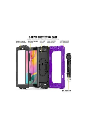Galaxy T290 Tab A 8 Kılıf Pars Tablet Kapak - Mor