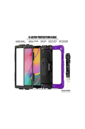 Galaxy T510 Tab A 10.1 Kılıf Pars Tablet Kapak - Mor