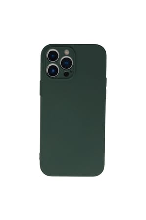 İphone 13 Pro Kılıf Nano İçi Kadife Silikon - Koyu Yeşil