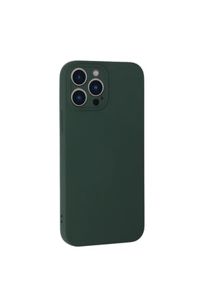 İphone 13 Pro Kılıf Nano İçi Kadife Silikon - Koyu Yeşil