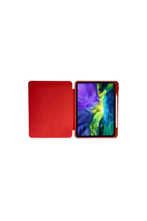 İpad Air 4 10.9 Kılıf Kalemlikli Mars Tablet Kılıfı - Kırmızı