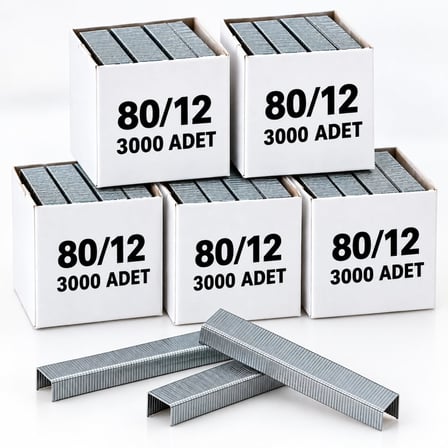 5'Lİ PAKET - Ithal 80/12 80 Serisi Havalı Zımba Teli 12 mm (15.000 Adet)