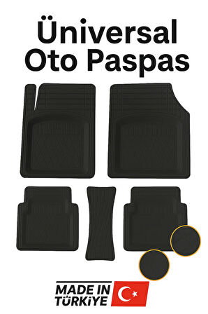 Universal Kesim 3D Havuzlu Oto Paspas Takımı | 5 Parça | PU+PVC - Kokusuz ve Yıkanabilir