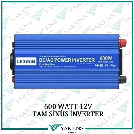 600 Watt 12V Tam Sinüs İnverter Lexron