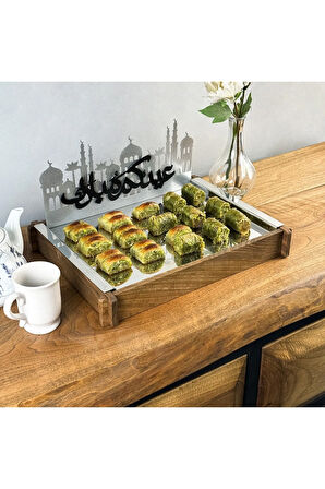 Ahşap ve Metal Ramazan Servis Tepsisi