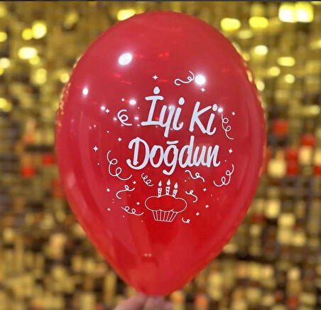 İYİ Kİ DOĞDUN BASKILI BALON 10 ADET