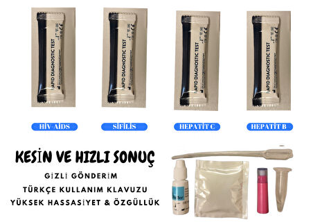RASTMED- ASKLEPİON  Cybh - Bulaşıcı Testler (EV TİPİ) HİV-Aids-hcv -hbsag- Vdrl 4' Lü Test