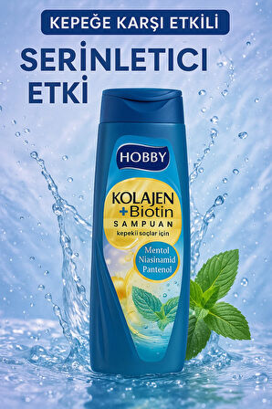 Hobby Kepekli Saçlar Için Şampuan Kolajen Mentol&pantenol 480 ml (6 ADET)