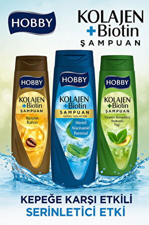Hobby Kepekli Saçlar Için Şampuan Kolajen Mentol&pantenol 480 ml (6 ADET)