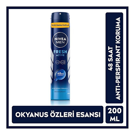 NIVEA Men Fresh Active Deodorant Sprey 200 Ml