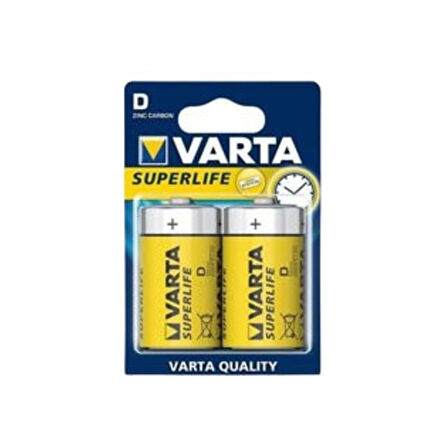 Varta Pil Büyük Süperlife Alkalin D 2020 2'li