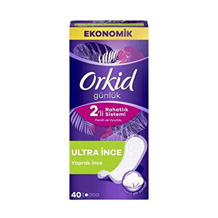 Orkid Ped Yaprak Günlük Ped Normal Ekonomik Paket 40'lı