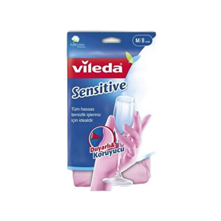 Vileda Eldiven Candy Pink Orta Boy