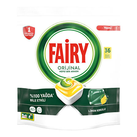 Fairy Bulaşık Makinesi Deterjanı Kapsülü Limon Kokulu 36 Adet