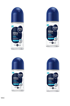 NIVEA 98952 Men Derma Control Defend Roll-On 4 ADET
