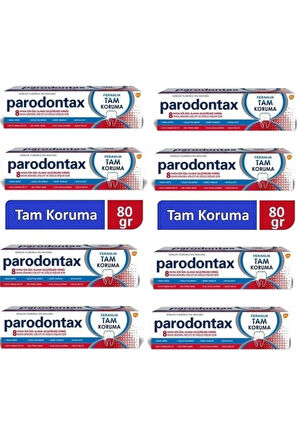 Parodontax Yeni Orjinal 80 Gr/50ml - 8 Adet, Ferahlık Tam Koruma Diş Macunu Orjinal Ürün