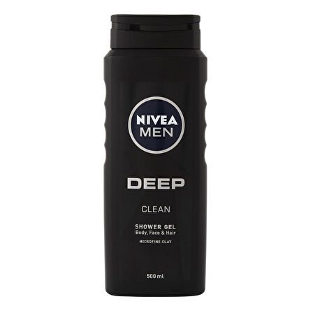 NIVEA MEN Men Erkek Banyo Ve Duş Jeli Deep Dimension 500 Ml Vücut Saç Yüz