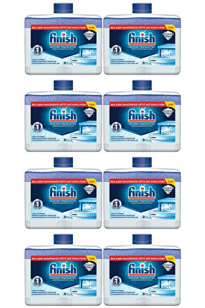 Finish Makine Temizleyici Sıvı 250 Ml 8 Adet