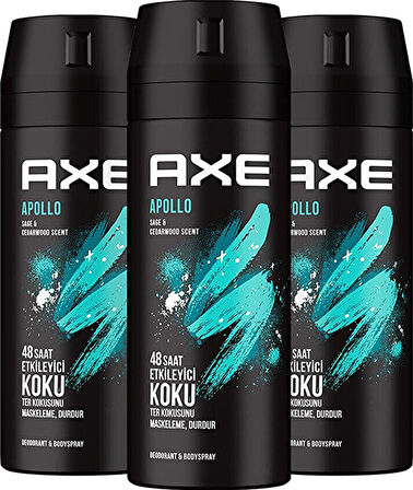 Axe Apollo Erkek Deodorant & Bodyspray 3 x 150 ML