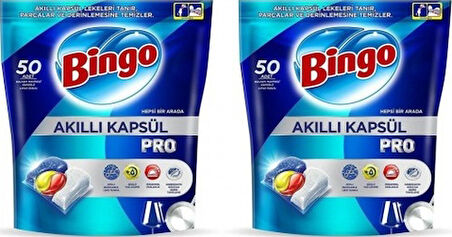 Bingo Akıllı Kapsül Pro Bulaşık Makinesi Deterjanı 2 x 50 Tablet