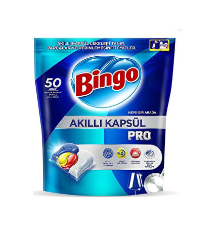 Bingo Akıllı Kapsul Pro Bulaşık Makinesi Deterjanı 2 x 50 Tablet