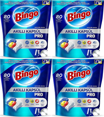 Bingo Akıllı Kapsül Pro Bulaşık Makinesi Deterjanı Tablet 320adet 
