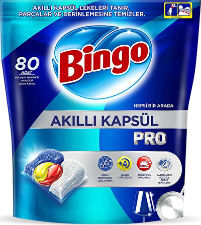 Bingo Akıllı Kapsül Pro Bulaşık Makinesi Deterjanı Tablet 320adet 
