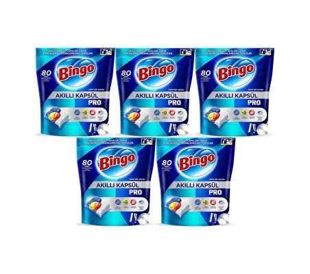 Bingo Akıllı Kapsül Pro Bulaşık Makinesi Deterjanı Tablet 400adet 