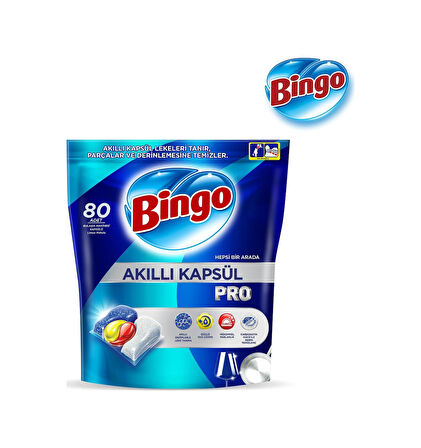 Bingo Akıllı Kapsül Pro Bulaşık Makinesi Deterjanı Tablet 400adet 
