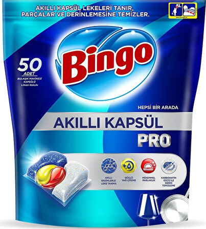 Bingo Akıllı Kapsül Pro Bulaşık Makinesideterjanı Tableti 200adet 