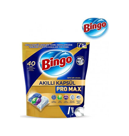 Bingo Akıllı Kapsül Pro Max Bulaşık Makinesi Deterjanı 80 Tablet