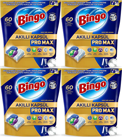 Bingo Akıllı Kapsül Pro Max Bulaşık Makinesi Deterjanı 240 Adet 