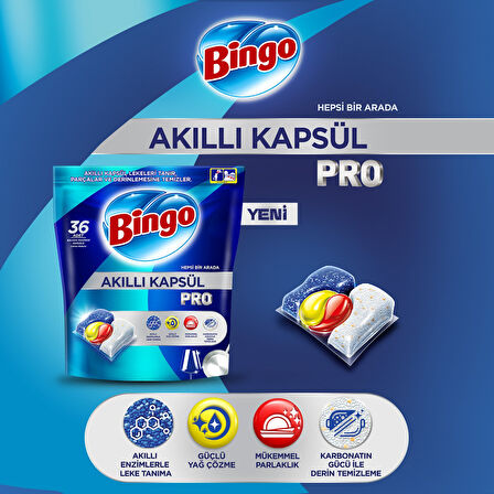 Bingo Akıllı Kapsül Pro Bulaşık Makinesi Deterjanı 2 x 80 Tablet