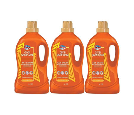 Bingo Giysi Şampuanı 3lt Canlandırıcı Etki 3 Adet 3 L 