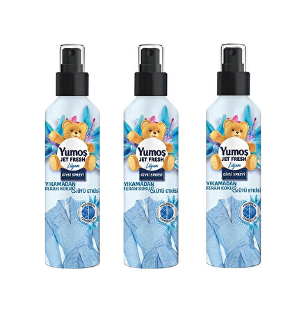 Yumoş Jet Fresh Giysi Spreyi Lilyum 3 x 200 ML