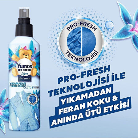Yumoş Jet Fresh Giysi Spreyi Lilyum 6 x 200 ML