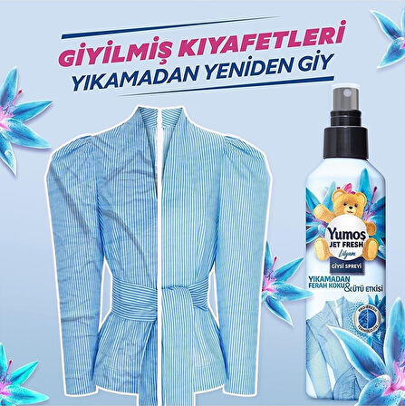 Yumoş Jet Fresh Giysi Spreyi Lilyum 6 x 200 ML