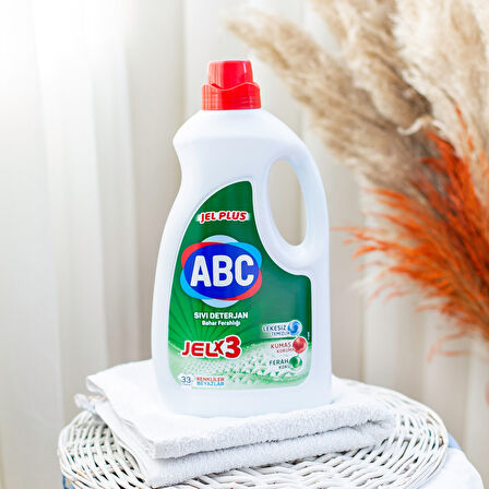 ABC Jel Plus Bahar Ferahlığı Sıvı Çamaşır Deterjanı 33 Yıkama 3 x 2145 ML