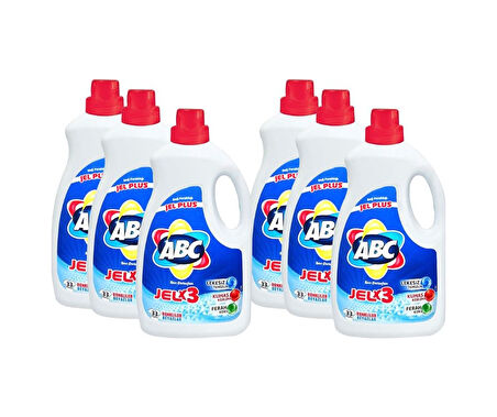 ABC Jel Plus Dağ Ferahlığı Sıvı Çamaşır Deterjanı 33 Yıkama 6 x 2145 ML