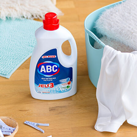 ABC Jel Plus Dağ Ferahlığı Sıvı Çamaşır Deterjanı 33 Yıkama 3 x 2145 ML
