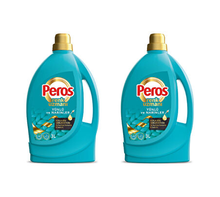 Peros Renk Uzmanı Yünlü ve Narinler Sıvı Çamaşır Deterjanı 2 x 3 L