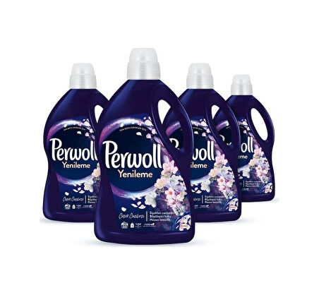 Perwoll Çiçek Cazibesi Koyu Renkler için Sıvı Çamaşır Deterjanı 200 Yıkama 4 x 2750 ML