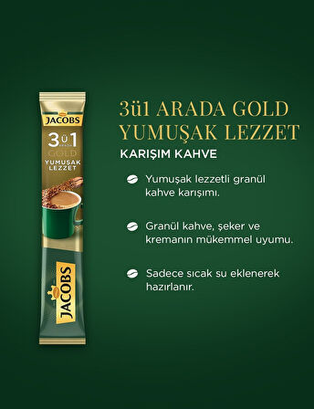 Jacobs Gold 3ü1 Arada Yoğun Lezzet 4'lü 10 x 18 G
