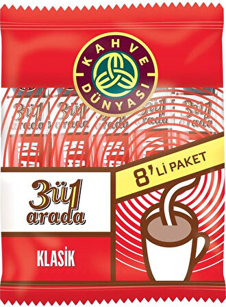 Kahve Dünyası 3'ü 1 Arada Klasik Kahve 8 x 18 G