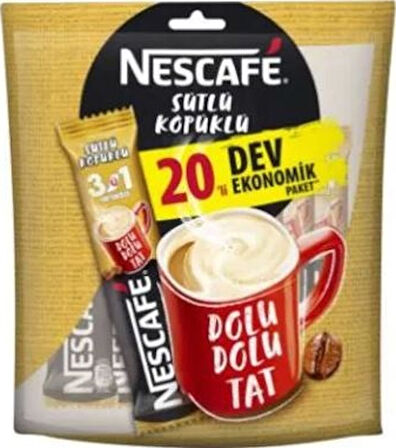 Nescafe 3 ü 1 Arada Sütlü Köpüklü Kahve 20 x 17.4 G