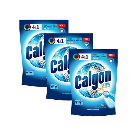 Calgon 4ü1 Arada Ultra Konsantre Toz Kireç Önleyici 3 x 750 G